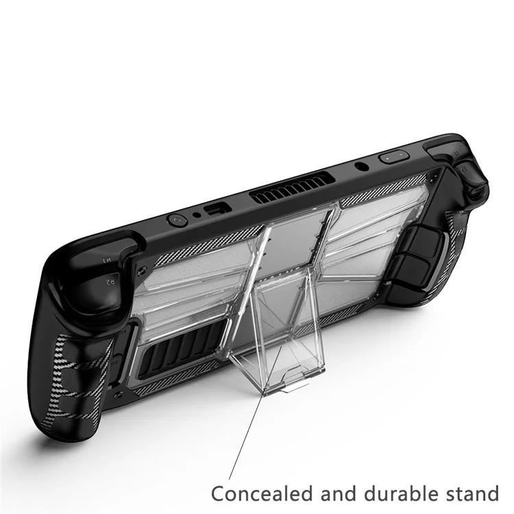 PC+TPU Protettivo Custodia Per Steam Deck, Succhio Succhio Console Concetalla Cassed Design Sanseve - Trasparente