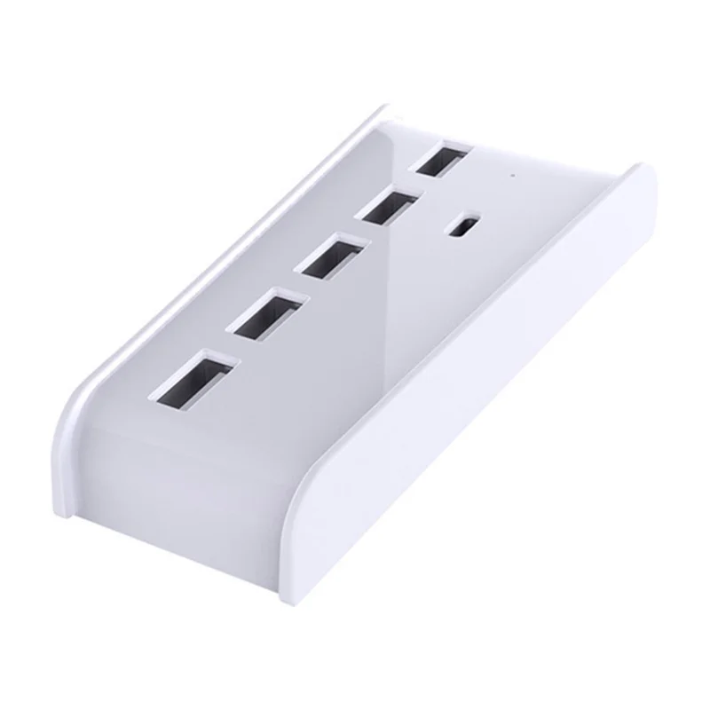 KJH-PS5-008 USB 3.0 Hub Adapter for PS5 Multi-Port Portable Extender with 4 USB 2.0, Type-C 3.1 - White
