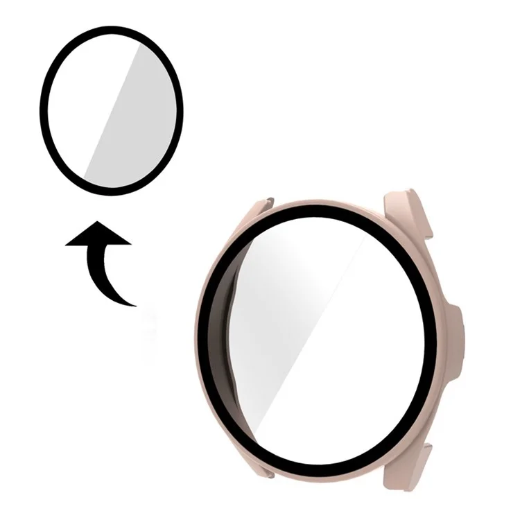 Para Xiaomi Watch S2 46mm Funda de PC Dura Protector de Pantalla de Vidrio Templado Cobertura de Protección Completa - Verde