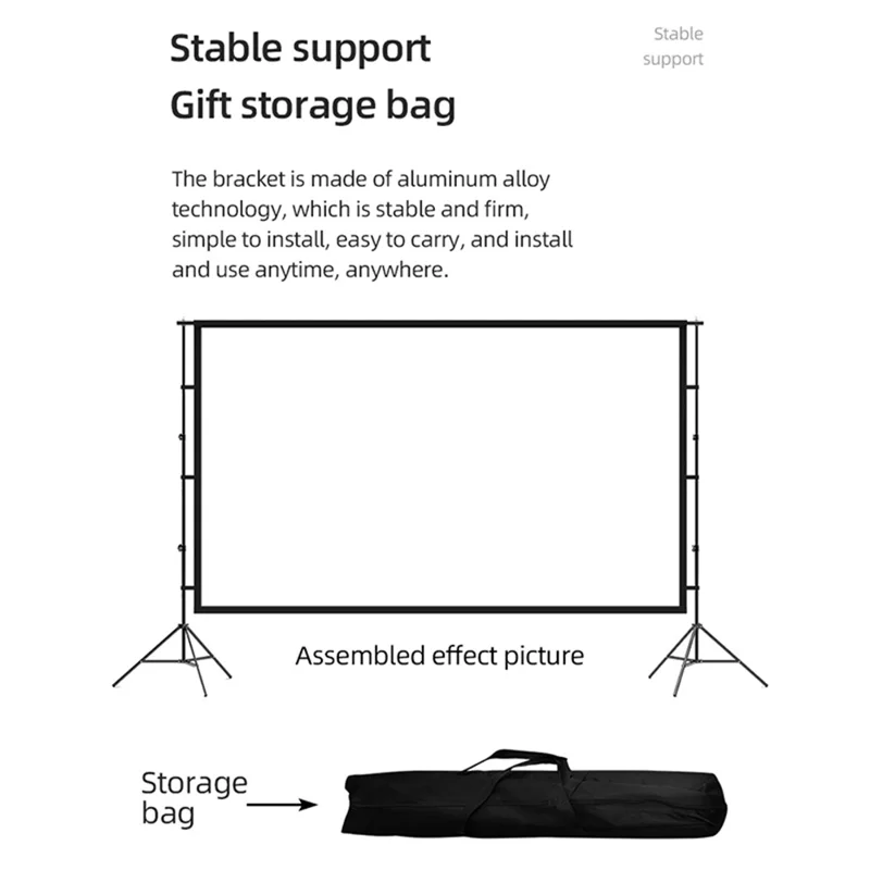 120" Fotoudstilling Portræt Baggrundsbillede Skærm Stativ Holder System 265x150CM