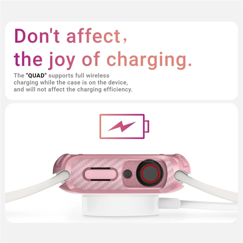 QUAD Element Series For Apple Watch Series 9 / 8 / 7 41mm Soft TPU Watch Case Bumper Scratch-Resistant Protective Frame Cover - Army Green