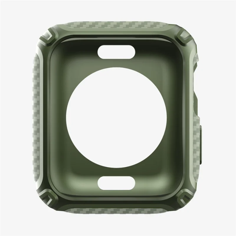 QUAD Element Series For Apple Watch Series 9 / 8 / 7 41mm Soft TPU Watch Case Bumper Scratch-Resistant Protective Frame Cover - Army Green