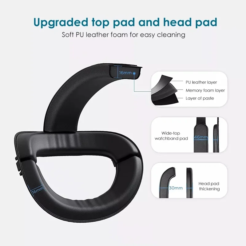 JY-HC2 For Oculus Quest 2 VR Glasses Headband Adjustable Head Strap with 8000mAh Battery - White / Black