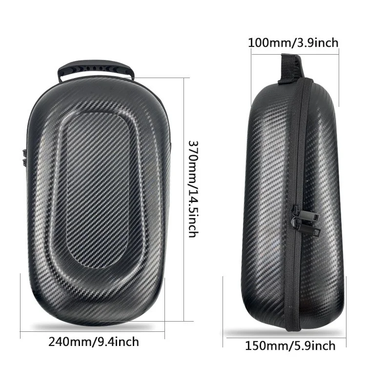 Para Oculus Quest 2 VR Travel Carrying Case Hard Organizer Storage Bag Virtual Reality Headset Pouch - Carbon Fiber Texture