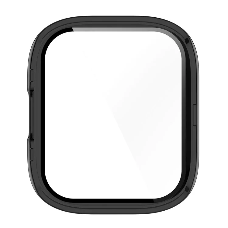 Para Xiaomi Redmi Watch 3 PC Protective Case com Protetor de Tela de Vidro Temperado Smart Watch Anti-Queda Capa - Preto