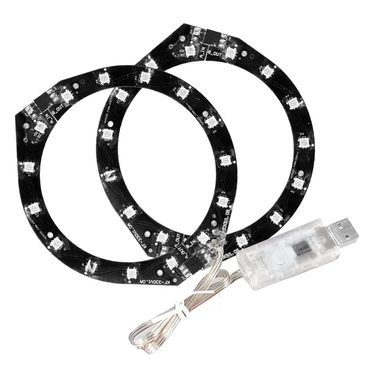 KF-330 Pour Sony PlayStation 5 Anneau Lumineux LED RVB, 7 Couleurs 400 Effets Accessoires de Décoration de Jeu pour la Console PS5