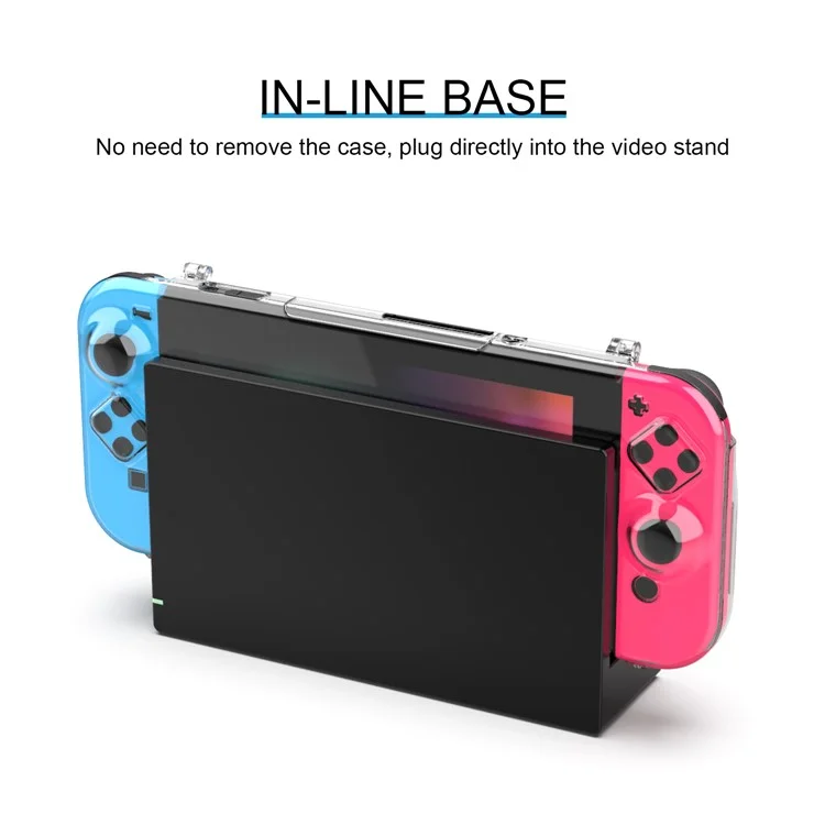 DSS-139 Transparent PC Case for Nintendo Switch, Hard Shell Anti-Scratch Protective Cover