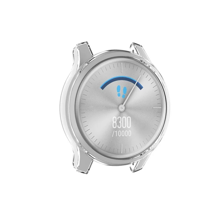 Para Garmin Vivomove Luxe / Style Transparent TPU Smart Watch Frame Protective Case - Transparente