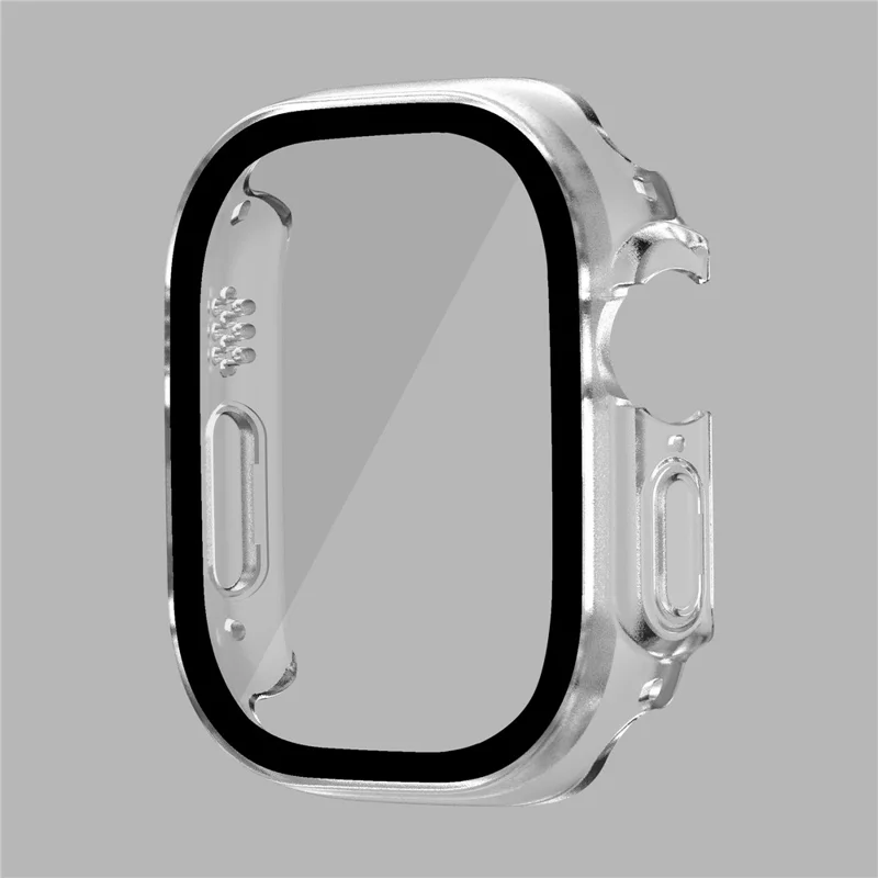 For Apple Watch Ultra 3 / Ultra 2 / Ultra 49mm Hard PC Case with Tempered Glass Screen Protector Waterproof Smart Watch Case - Transparent