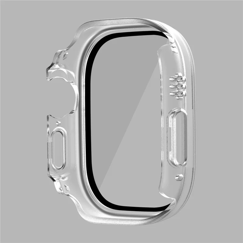 For Apple Watch Ultra 3 / Ultra 2 / Ultra 49mm Hard PC Case with Tempered Glass Screen Protector Waterproof Smart Watch Case - Transparent