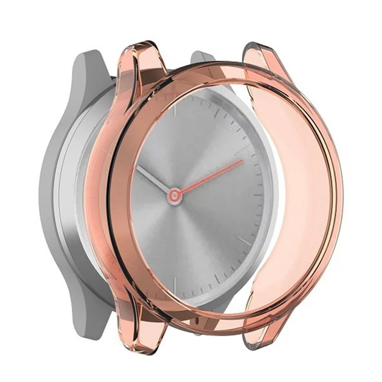 For GarminMove Trend / Style Transparent TPU Smart Watch Frame Protective Case - Transparent Orange