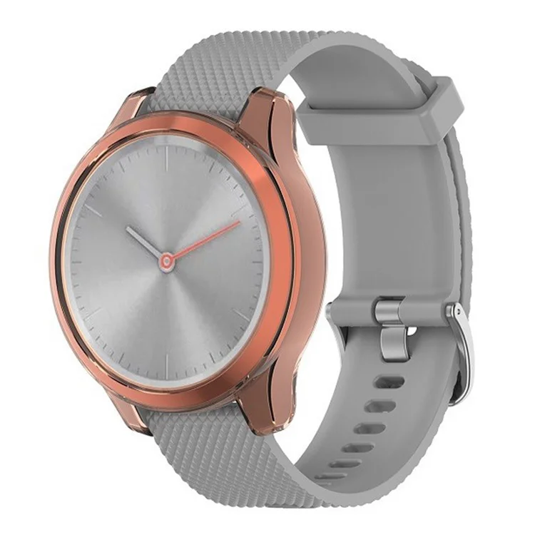 For GarminMove Trend / Style Transparent TPU Smart Watch Frame Protective Case - Transparent Orange