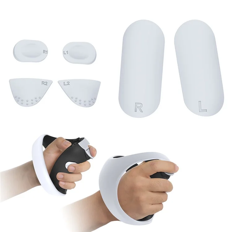 DOBE TP5-2512 Juego de Fundas Protectoras de Silicona para Mangos de PS VR2 Grips de Controlador Piel