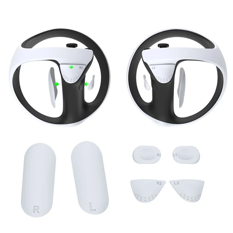 DOBE TP5-2512 Juego de Fundas Protectoras de Silicona para Mangos de PS VR2 Grips de Controlador Piel