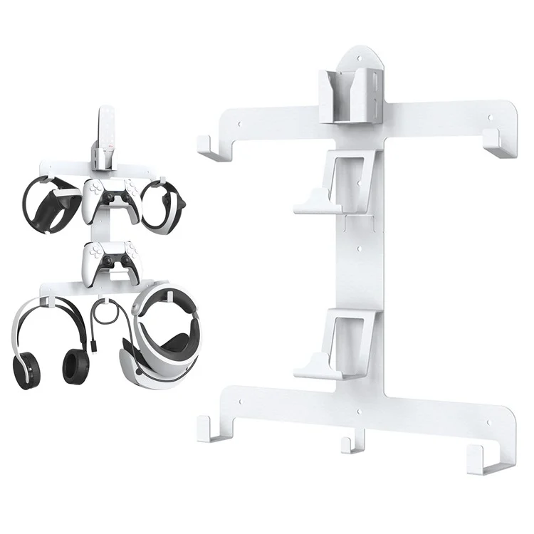 JYS JYS-P5158 Soporte de montaje en pared para PS VR2 VR Headset y Controlador Almacenamiento Soporte de pared Colgador