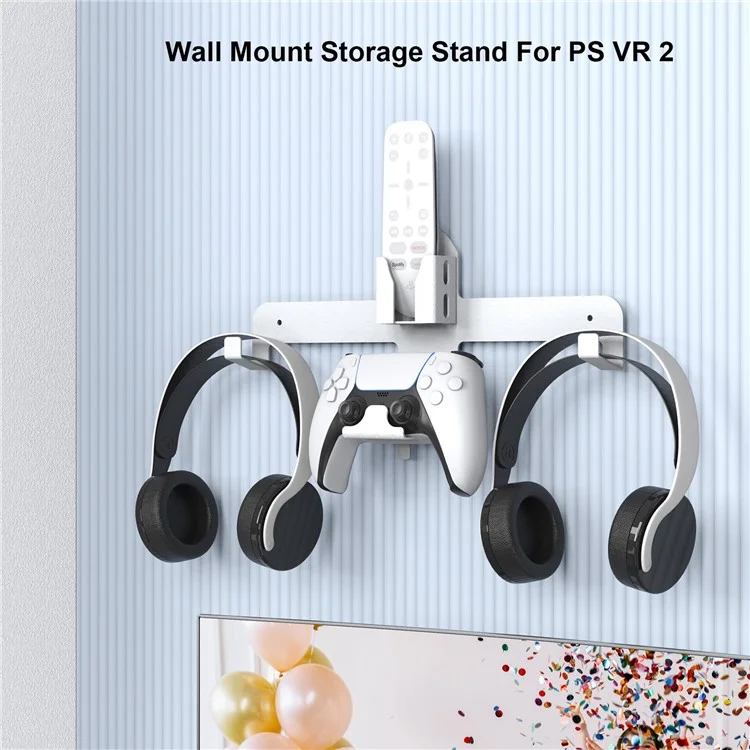JYS JYS-P5158 Soporte de montaje en pared para PS VR2 VR Headset y Controlador Almacenamiento Soporte de pared Colgador