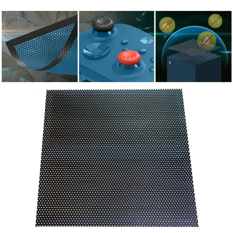 Para Xbox Series X 2 Conjunto Mesh Dust Cover + 2 Par Rocker Cap PVC Heat Dissipation Dust-proof Net