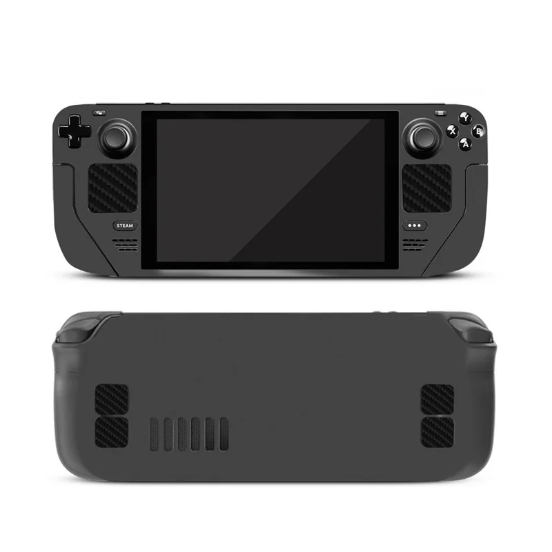 6 stk / sæt til Steam Deck stødfast kulstofstoftekstur, beskyttende klæber til knapper og touchpad - Sort