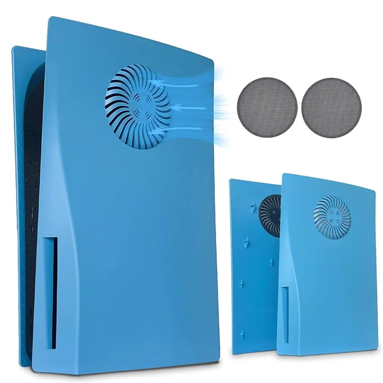 Para Console de Jogos Sony PS5 2Pcs Round Mesh Dust Cover Heat Dissipation PVC Dust-proof Net