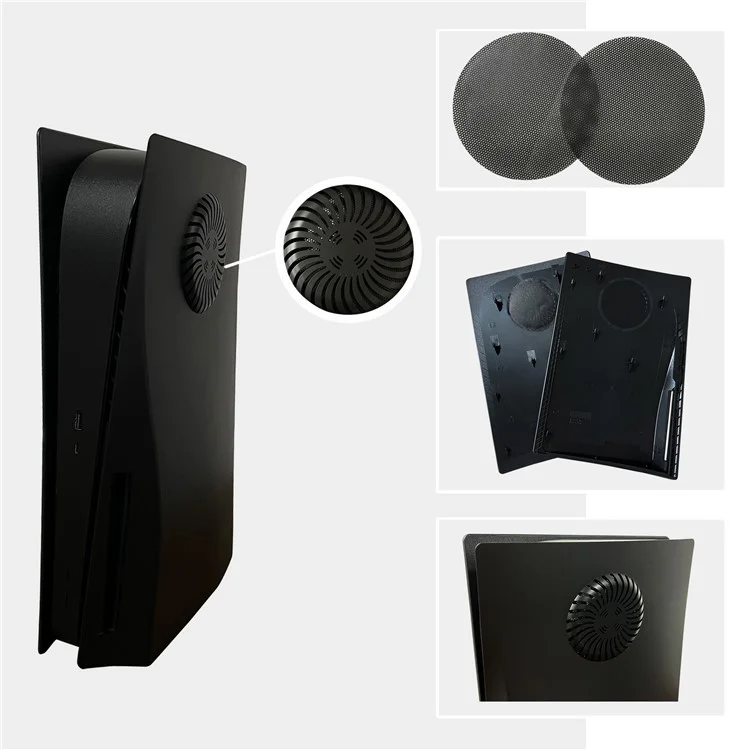 Para Console de Jogos Sony PS5 2Pcs Round Mesh Dust Cover Heat Dissipation PVC Dust-proof Net