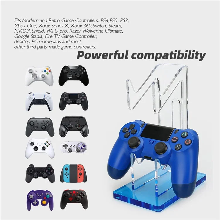 For PS4 / Xbox One / Switch Game Controller Holder Desktop Gamepad Storage Holder - Transparent