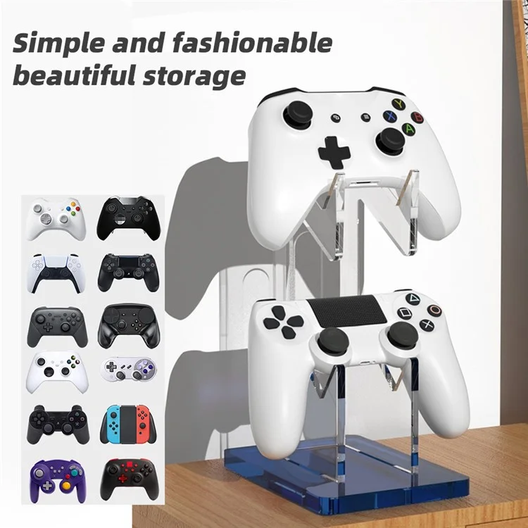 For PS4 / Xbox One / Switch Game Controller Holder Desktop Gamepad Storage Holder - Transparent