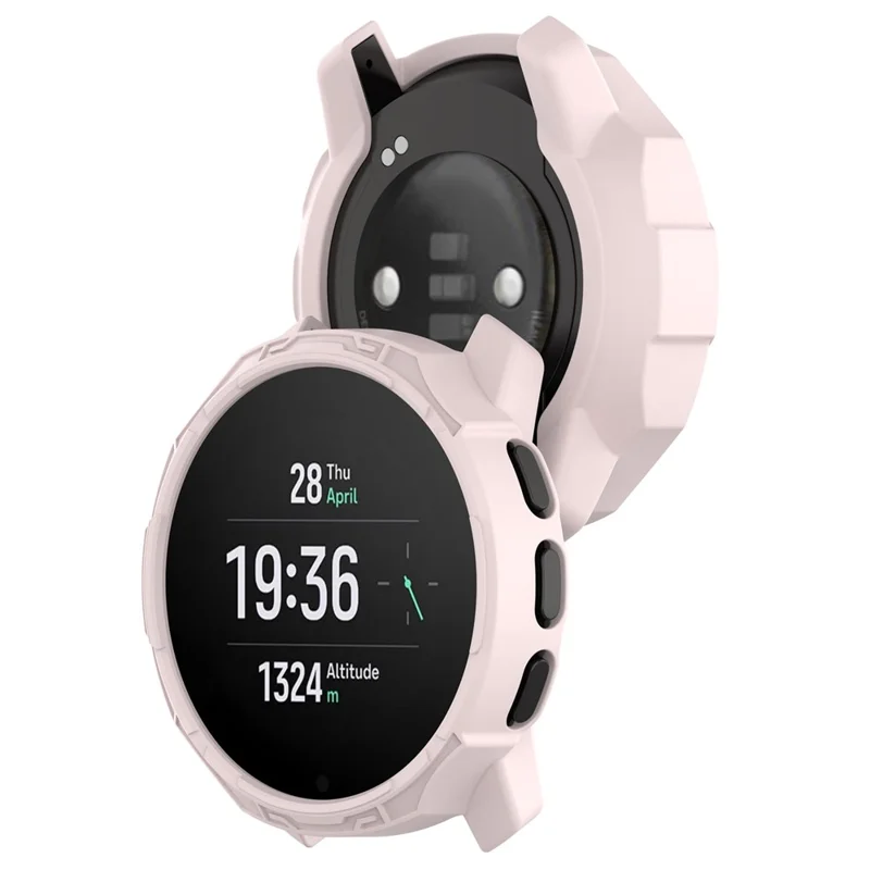 For SUUNTO 9 Peak / 9 Peak Pro Anti-drop Watch Case TPU Protective Frame - Light Pink