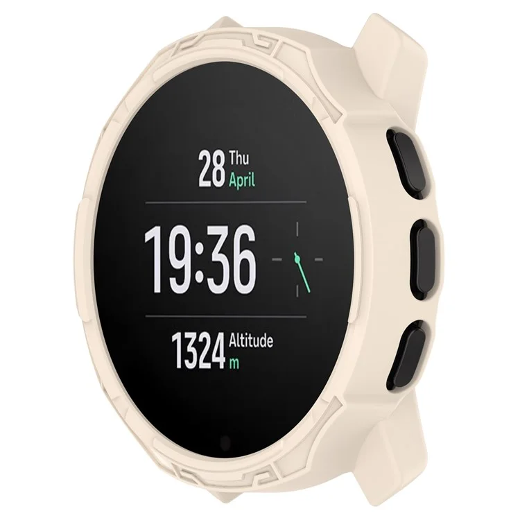 For SUUNTO 9 Peak / 9 Peak Pro Anti-drop Watch Case TPU Protective Frame - Beige