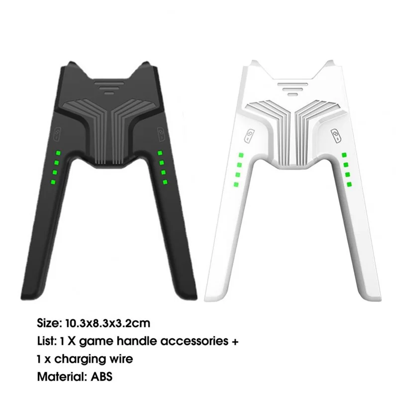 AOLION AL-NS2068 For Nintendo Switch OLED Joy-Con Controller Charging Grip ABS Handle with LED Indicator - White