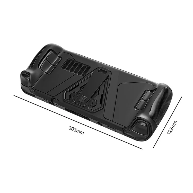 AOLION AL-ST1005 Funda de protección para Steam Deck, carcasa de consola de juegos de PC+TPU resistente a los golpes con soporte de aleación