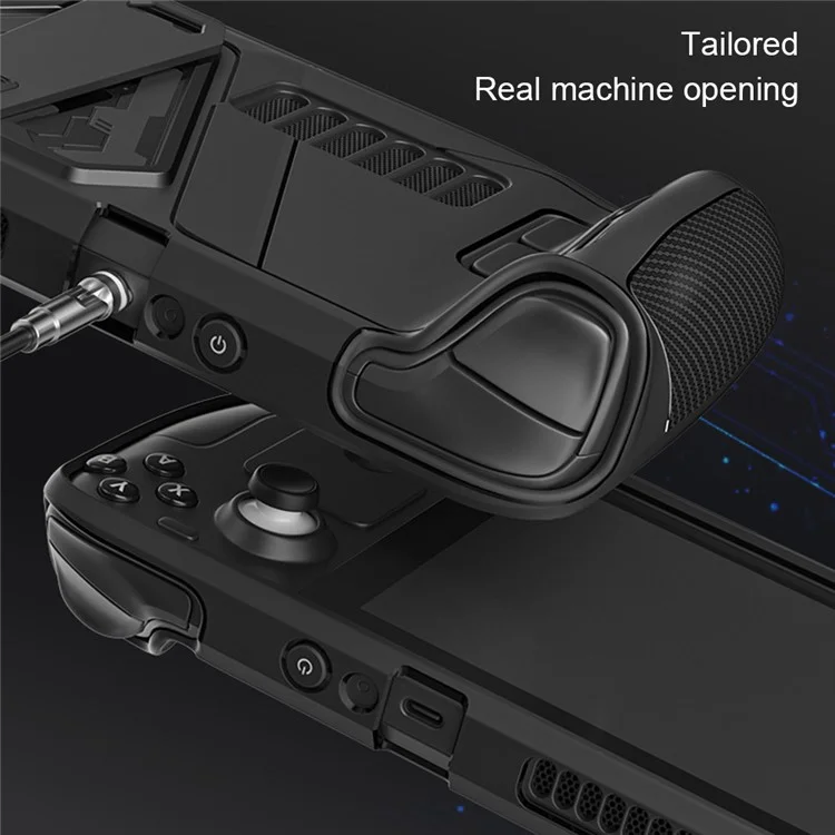 AOLION AL-ST1005 Funda de protección para Steam Deck, carcasa de consola de juegos de PC+TPU resistente a los golpes con soporte de aleación
