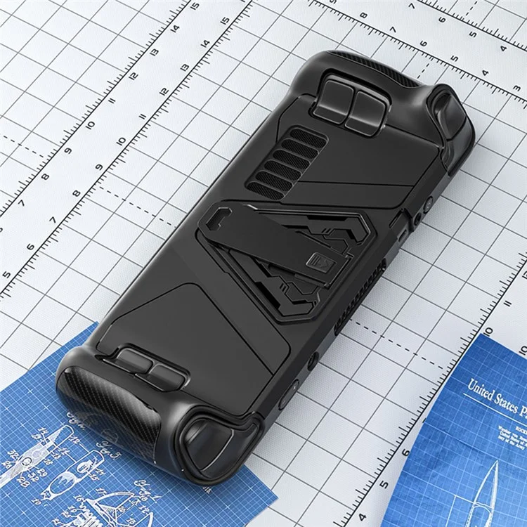AOLION AL-ST1005 Funda de protección para Steam Deck, carcasa de consola de juegos de PC+TPU resistente a los golpes con soporte de aleación