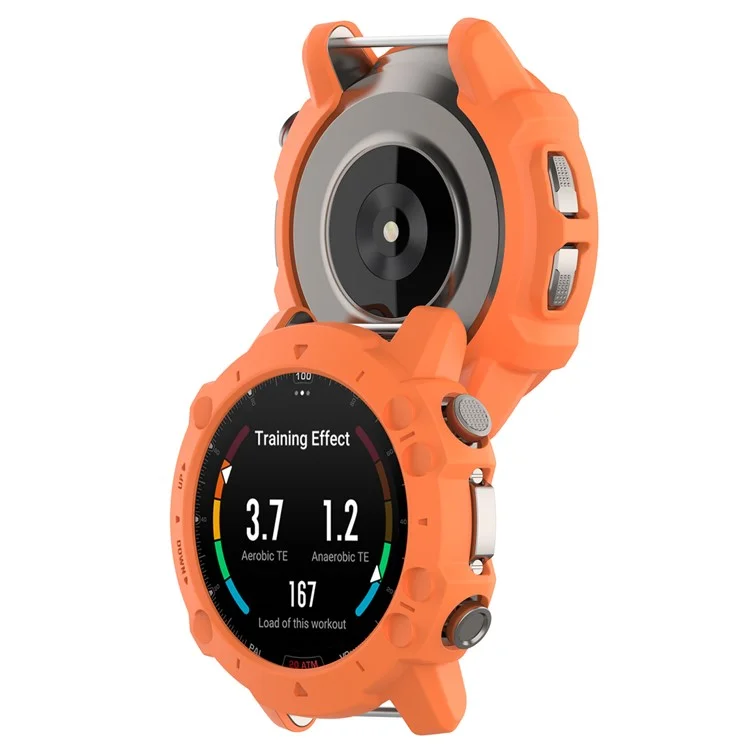 Para Huami Amazfit Falcon Soft TPU Protective Watch Case Hollow Rugged Protective Cover - Orange