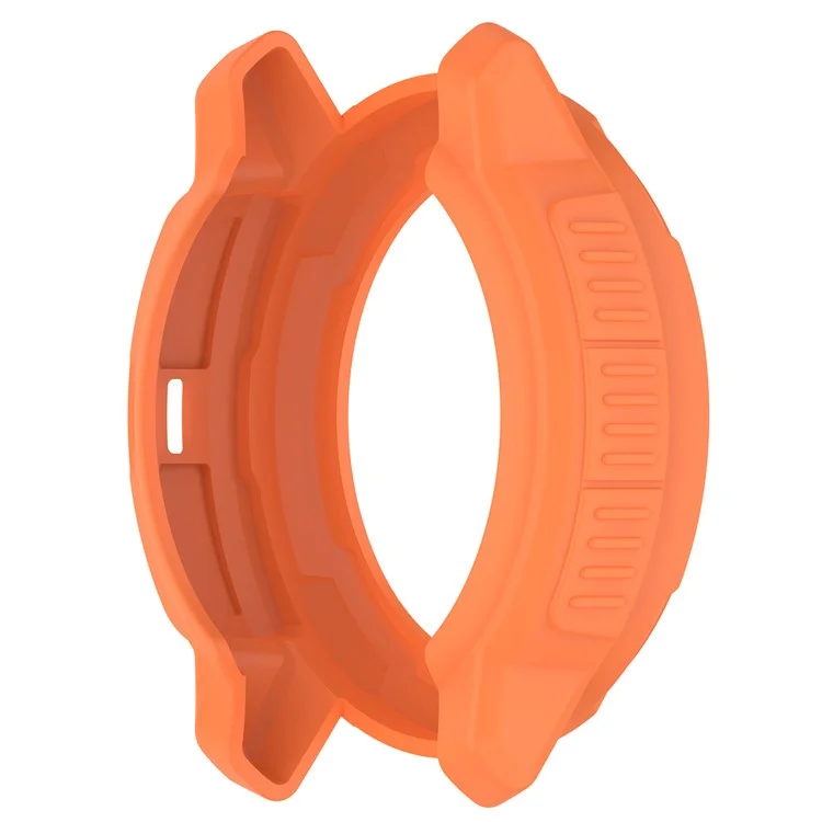 Pour Garmin Instinct Crossover Soft TPU Watch Case Hollow Shockproof Bumper Frame Cover - Orange