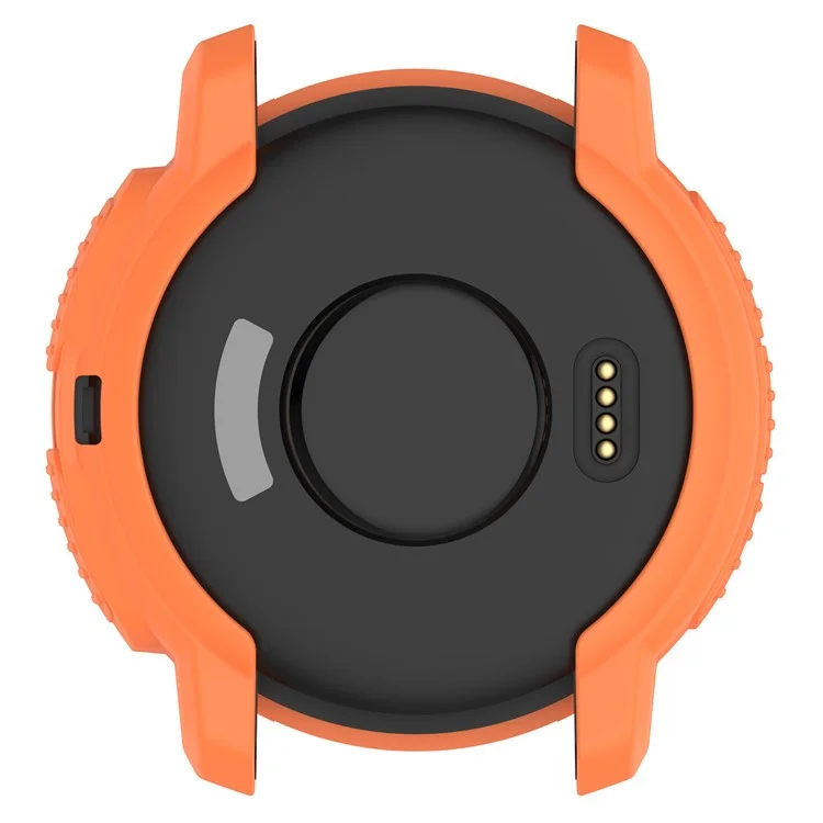 Pour Garmin Instinct Crossover Soft TPU Watch Case Hollow Shockproof Bumper Frame Cover - Orange