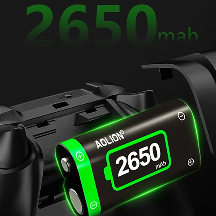 AOLION AL-XB2010 Cargador de batería de repuesto de 2650 mAh dual y estación de carga para mando de Xbox Series X