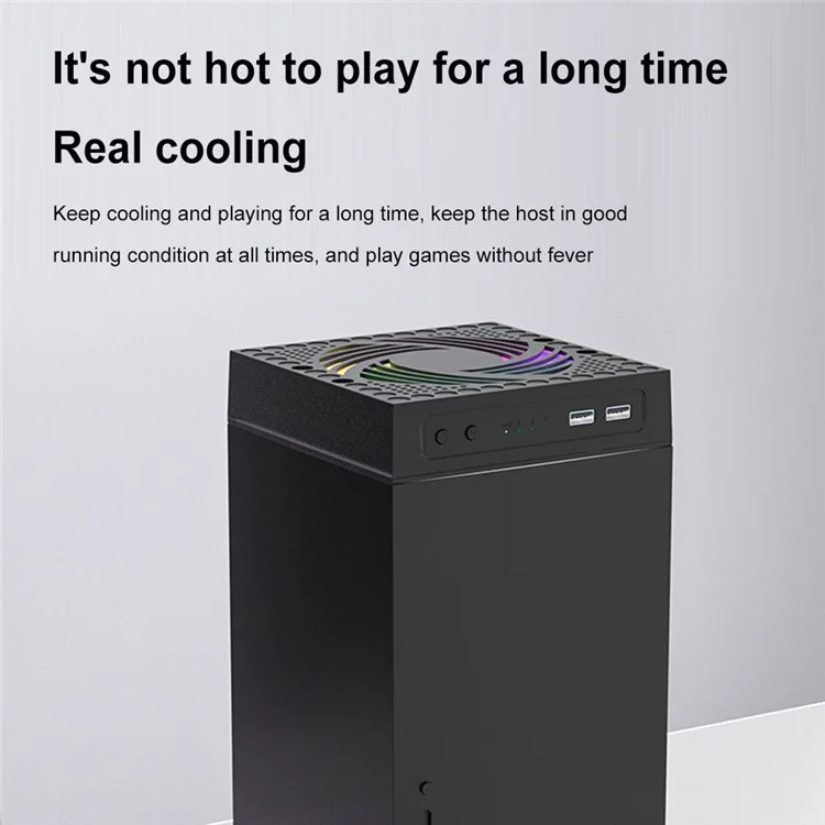 AOLION ALXB223501 RGB-охладитель для консоли Xbox Series X с USB2.0-интерфейсом, крючками для ручек