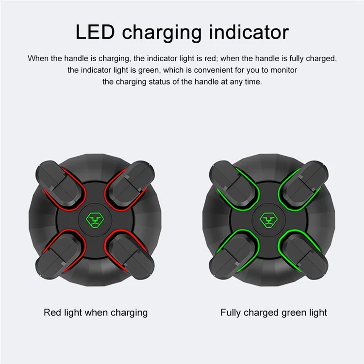 AOLION ALXB205201 For Xbox Game Controller Battery Charging Base with 4 1100mAh Batteries - Black