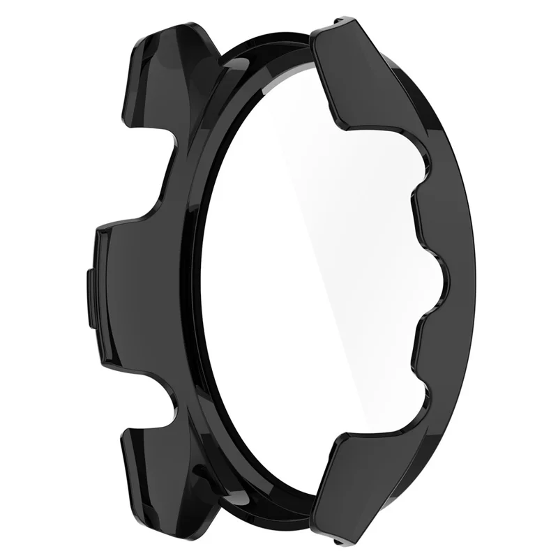 Для Garmin Forerunner 265 Smart Watch PC Watch Case с закаленной стеклянной защитной пленкой для экрана - Черный