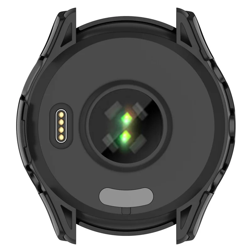 Для Garmin Forerunner 265 Smart Watch PC Watch Case с закаленной стеклянной защитной пленкой для экрана - Черный