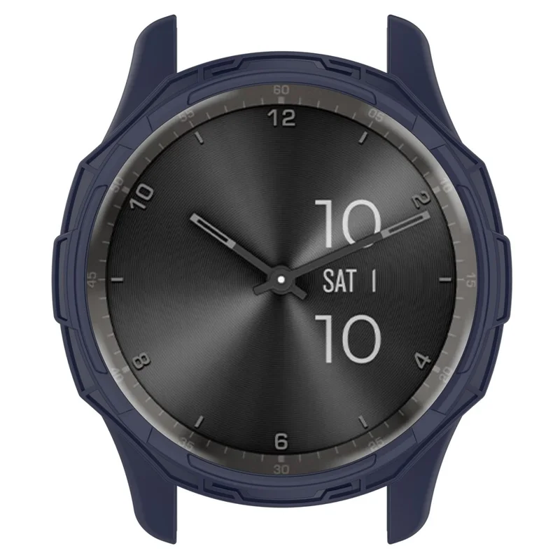 For Garmin vivomove Trend Drop-proof TPU Watch Case Hollow Bumper Frame Cover - Midnight Blue