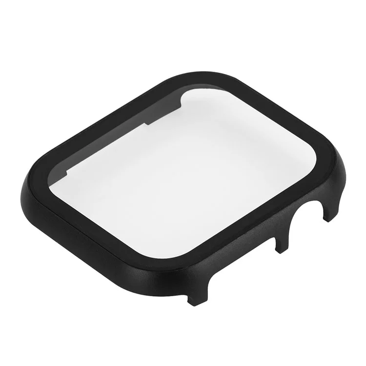 Para Apple Watch Series 3 2 1 38mm Proteção Total de Metal Caso de Relógio com Protetor de Tela de Vidro Temperado - Preto