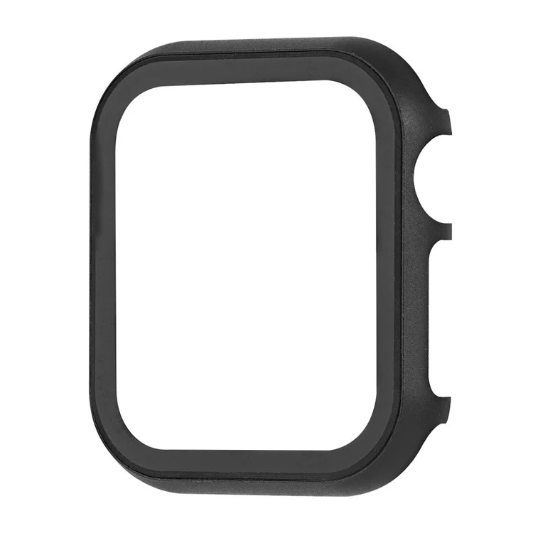 Para Apple Watch Series 3 2 1 38mm Proteção Total de Metal Caso de Relógio com Protetor de Tela de Vidro Temperado - Preto