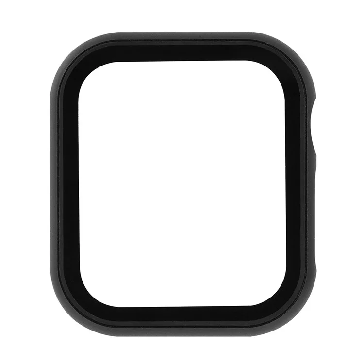 Para Apple Watch Series 3 2 1 38mm Proteção Total de Metal Caso de Relógio com Protetor de Tela de Vidro Temperado - Preto