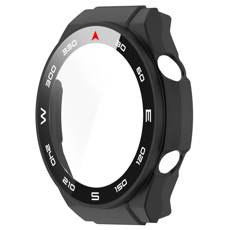 Per Huawei Watch Ultimate Hard PC Watch Case All Around Shockproof Cover with Tempered Glass Film - Nero