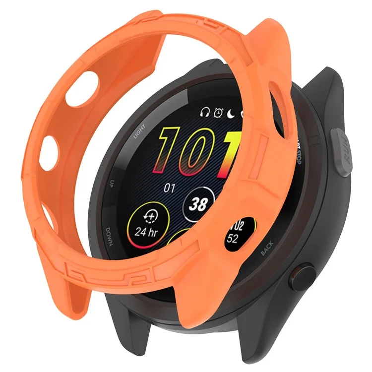 Per Garmin Forerunner 265 Soft TPU Watch Case Shockproof Bumper Frame Cover - Arancione