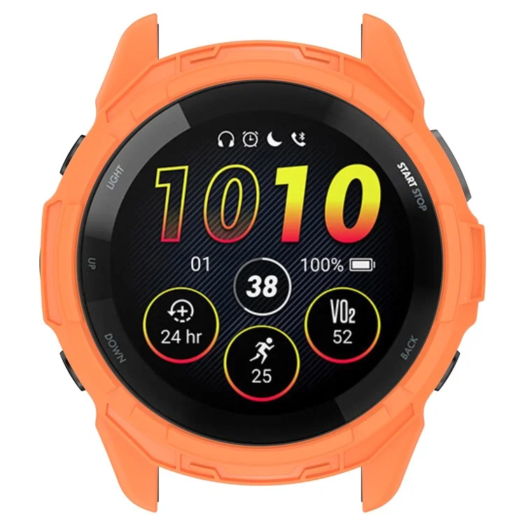 Per Garmin Forerunner 265 Soft TPU Watch Case Shockproof Bumper Frame Cover - Arancione