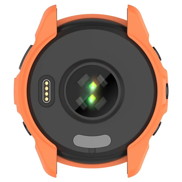 Per Garmin Forerunner 265 Soft TPU Watch Case Shockproof Bumper Frame Cover - Arancione