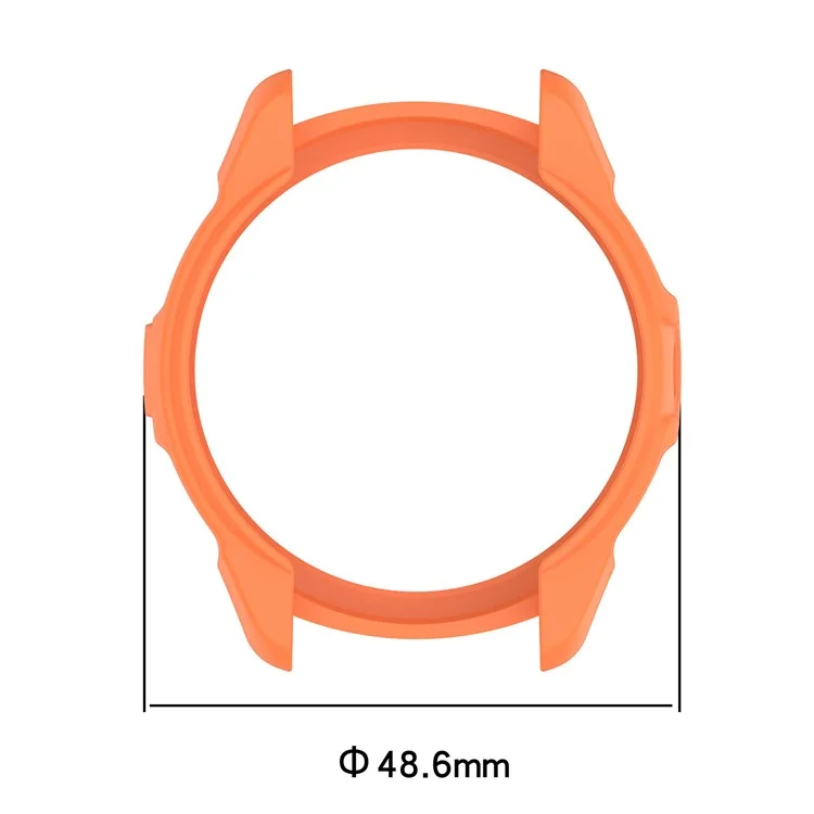 Per Garmin Forerunner 265 Soft TPU Watch Case Shockproof Bumper Frame Cover - Arancione