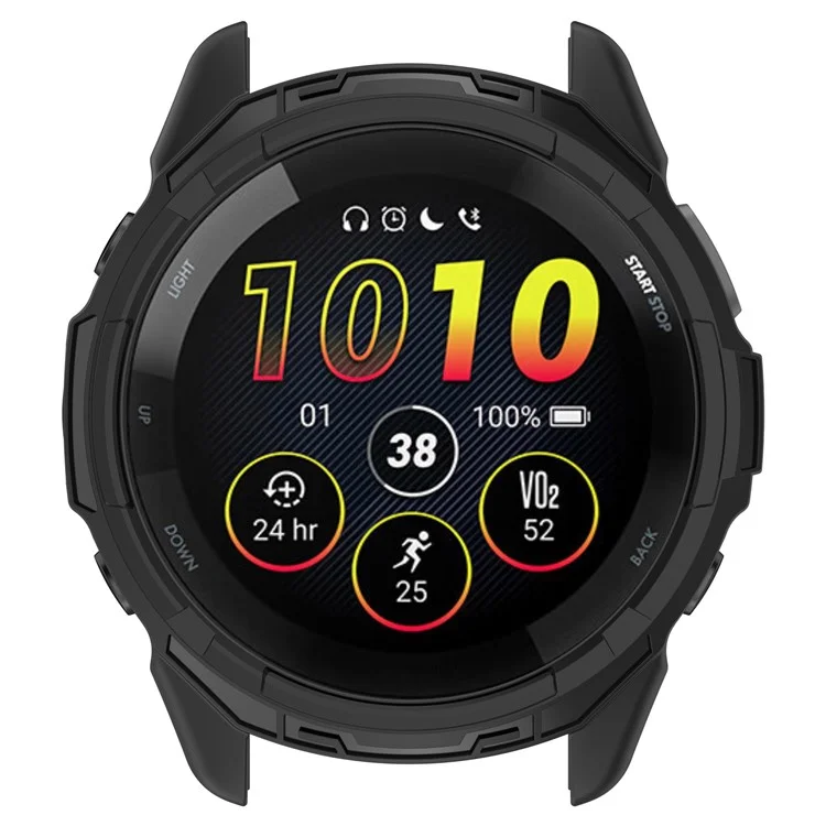 Para Garmin Forerunner 265 Soft TPU Capa do Relógio Capa à prova de choques Estrutura de Amortecimento - Preto